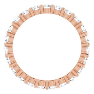 14K Rose Gold 1 1/6 CTW Natural Diamond Eternity Band Size 5