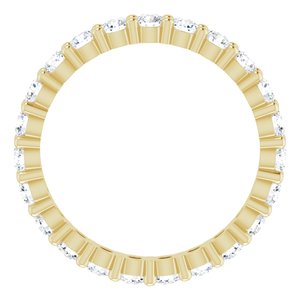 14K Yellow Gold 1 1/6 CTW Natural Diamond Eternity Band Size 5