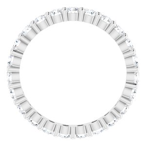 14K White Gold 1 1/6 CTW Natural Diamond Eternity Band Size 5