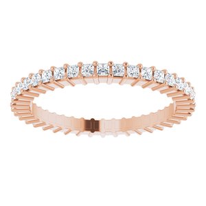 10K Rose Gold 1/2 CTW Lab-Grown Diamond Eternity Band Size 5