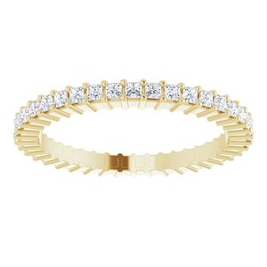 14K Yellow Gold 3/8 CTW Lab-Grown Diamond Eternity Band Size 5