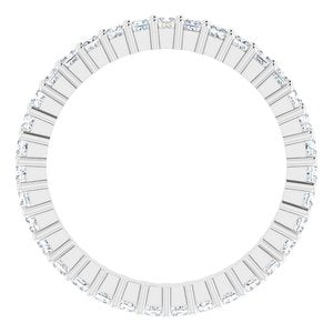 14K White Gold 7/8 CTW Natural Diamond Eternity Band Size 5