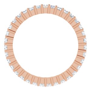 10K Rose Gold 3/4 CTW Natural Diamond Eternity Band Size 5