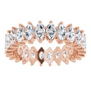 14K Rose Gold 2 1/5 CTW Natural Diamond Eternity Band Size 5