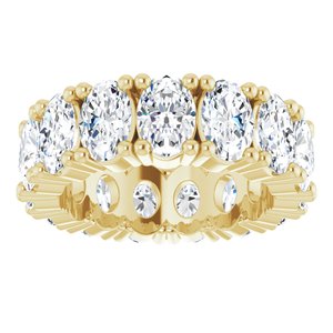 14K Yellow Gold 5 1/2 CTW Natural Diamond Eternity Band Size 5.25
