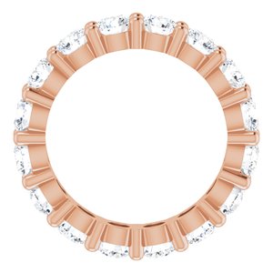 10K Rose Gold 2 3/8 CTW Lab-Grown Diamond Eternity Band Size 4.5