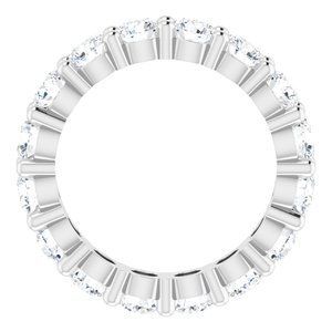 10K White Gold 2 3/8 CTW Lab-Grown Diamond Eternity Band Size 4.5