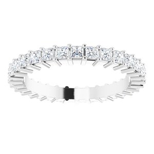 10K White Gold 1 CTW Lab-Grown Diamond Eternity Band Size 5.25