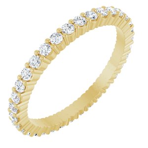 14K Yellow Gold 1/2 CTW Natural Diamond Eternity Band Size 5