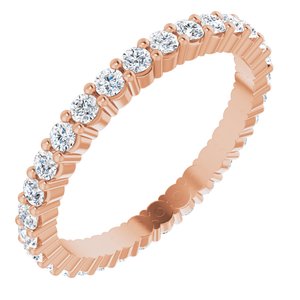 14K Rose Gold 5/8 CTW Lab-Grown Diamond Eternity Band Size 5