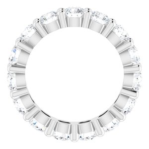 10K White Gold 3 5/8 CTW Natural Diamond Eternity Band Size 5