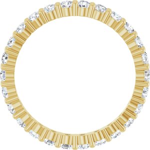 14K Yellow Gold 3/4 CTW Natural Diamond Eternity Band Size 5