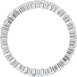14K White Gold 3/4 CTW Natural Diamond Eternity Band Size 5