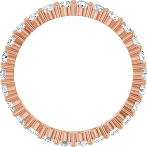 10K Rose Gold 3/4 CTW Lab-Grown Diamond Eternity Band Size 5