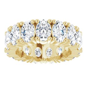 10K Yellow Gold 5 1/2 CTW Natural Diamond Eternity Band Size 5