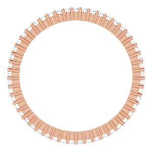 10K Rose Gold 1/5 CTW Natural Diamond Eternity Band Size 5