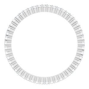 10K White Gold 1/5 CTW Lab-Grown Diamond Eternity Band Size 5