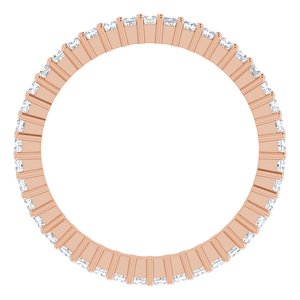 14K Rose Gold 3/8 CTW Lab-Grown Diamond Eternity Band Size 5