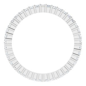 10K White Gold 1/2 CTW Lab-Grown Diamond Eternity Band Size 5