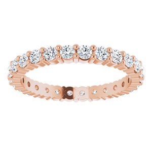 10K Rose Gold 3/4 CTW Lab-Grown Diamond Eternity Band Size 5.25