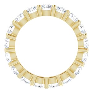10K Yellow Gold 2 1/2 CTW Natural Diamond Eternity Band Size 5.25