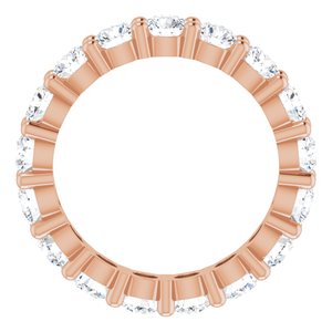 10K Rose Gold 2 1/2 CTW Natural Diamond Eternity Band Size 5.25
