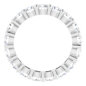 10K White Gold 2 1/2 CTW Natural Diamond Eternity Band Size 5.25