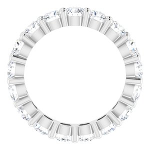 10K White Gold 2 1/2 CTW Natural Diamond Eternity Band Size 5