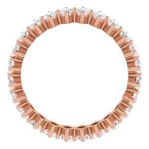 14K Rose Gold 2 1/5 CTW Natural Diamond Eternity Band Size 5