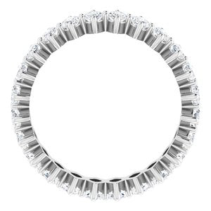 Platinum 2 1/5 CTW Natural Diamond Eternity Band Size 5