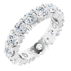 10K White Gold 3 7/8 CTW Lab-Grown Diamond Eternity Band Size 5.25