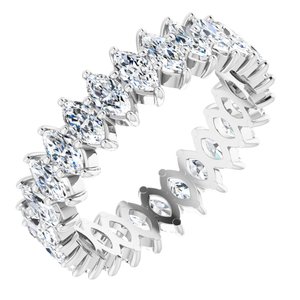 Platinum 1 3/4 CTW Natural Diamond Eternity Band Size 5