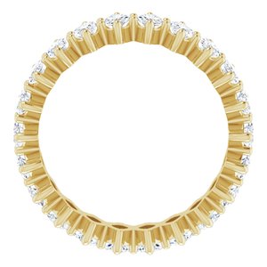 14K Yellow Gold 2 7/8 CTW Natural Diamond Eternity Band Size 5