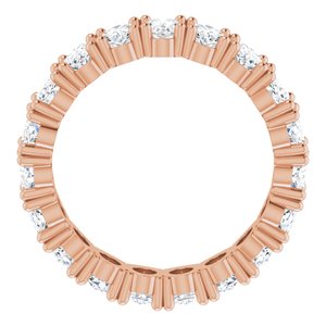10K Rose Gold 4 9/10 CTW Natural Diamond Eternity Band Size 5.25