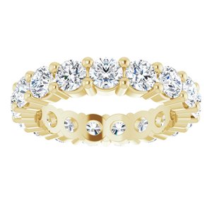 10K Yellow Gold 2 1/2 CTW Natural Diamond Eternity Band Size 5