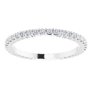 10K White Gold 1/3 CTW Natural Diamond Eternity Band Size 5.5