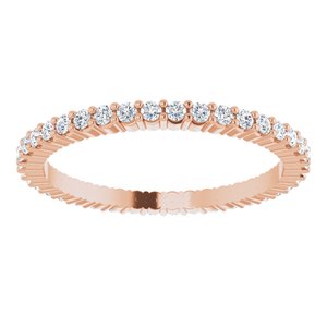 14K Rose Gold 1/3 CTW Lab-Grown Diamond Eternity Band Size 5.5