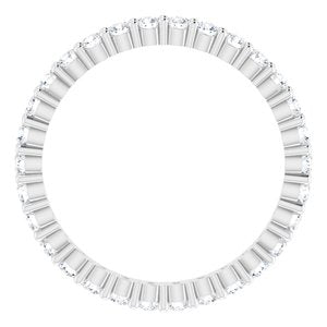 10K White Gold 5/8 CTW Lab-Grown Diamond Eternity Band Size 5.5
