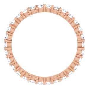 10K Rose Gold 5/8 CTW Lab-Grown Diamond Eternity Band Size 5.5