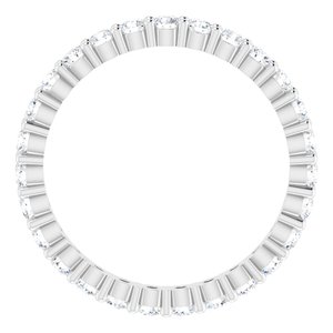 10K White Gold 3/4 CTW Lab-Grown Diamond Eternity Band Size 5.5