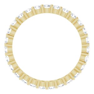 10K Yellow Gold 3/4 CTW Lab-Grown Diamond Eternity Band Size 5.5