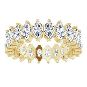 14K Yellow Gold 2 7/8 CTW Natural Diamond Eternity Band Size 5