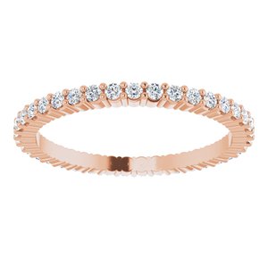 10K Rose Gold 1/3 CTW Lab-Grown Diamond Eternity Band Size 5.25