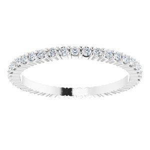 10K White Gold 1/3 CTW Lab-Grown Diamond Eternity Band Size 5.25