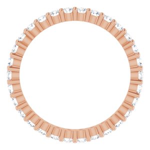 10K Rose Gold 5/8 CTW Lab-Grown Diamond Eternity Band Size 5.25