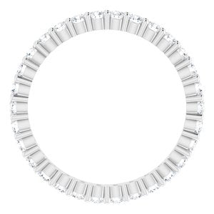 10K White Gold 5/8 CTW Lab-Grown Diamond Eternity Band Size 5.25