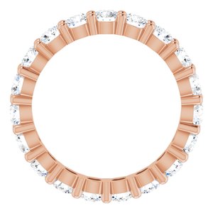 10K Rose Gold 1 3/4 CTW Natural Diamond Eternity Band Size 5.25