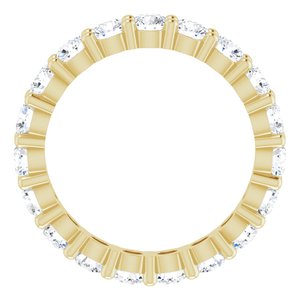 10K Yellow Gold 1 3/4 CTW Natural Diamond Eternity Band Size 5.25