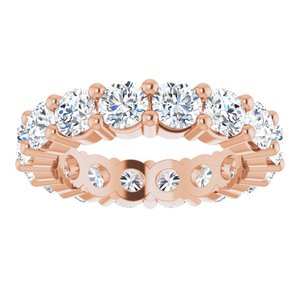 10K Rose Gold 3 7/8 CTW Natural Diamond Eternity Band Size 5.25