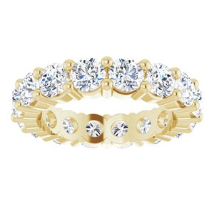 10K Yellow Gold 3 7/8 CTW Natural Diamond Eternity Band Size 5.25